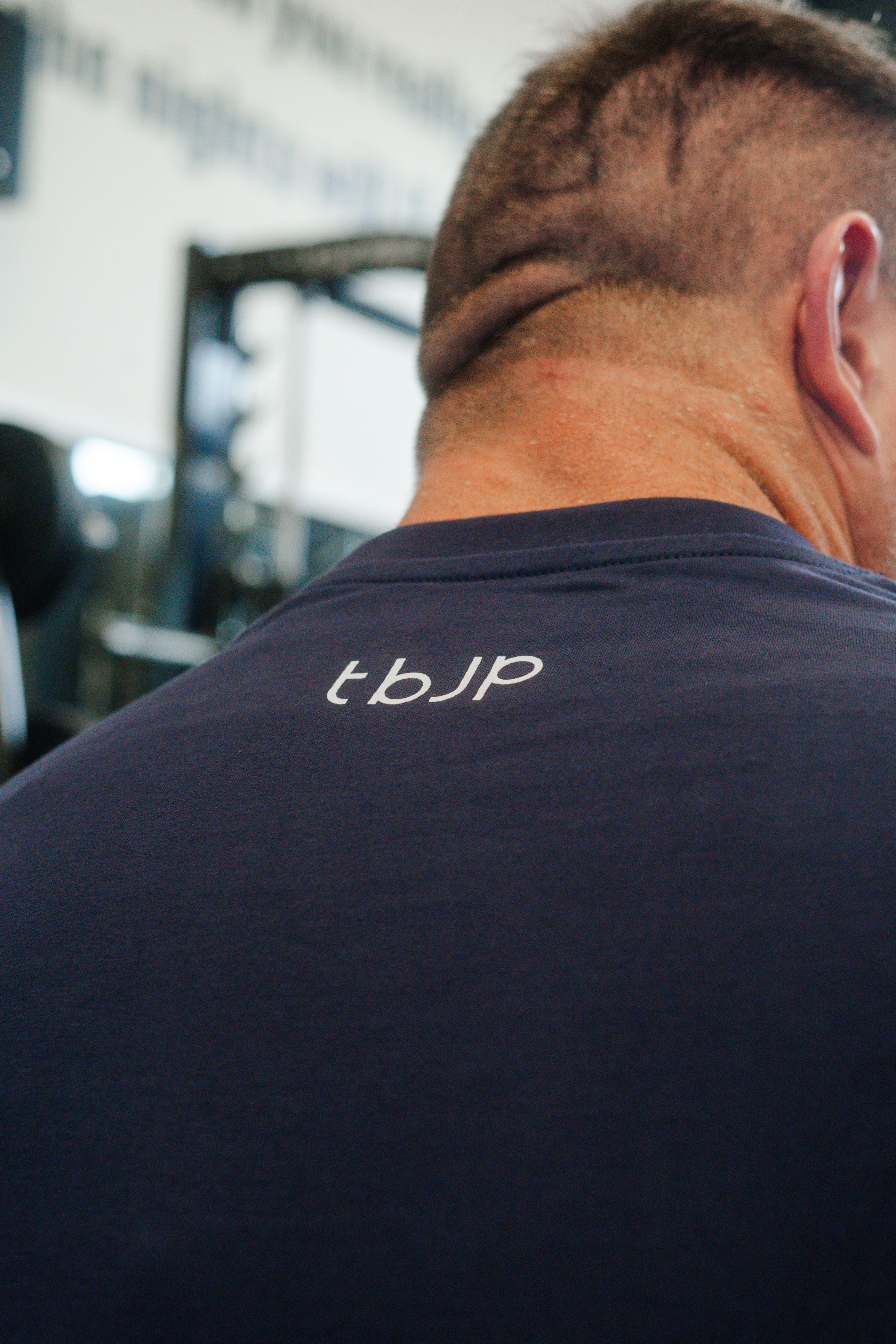 Mountain, Work Harder tee in Blue