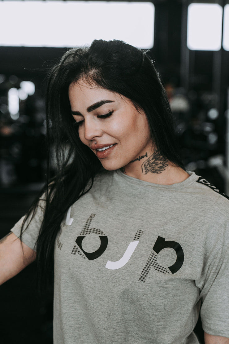 The tbJP Signature Side Stripe Tee in Grey