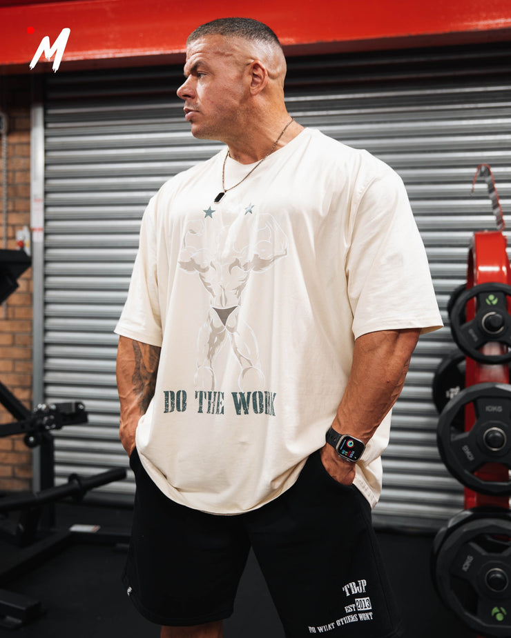 Double Bicep Tee in Cream