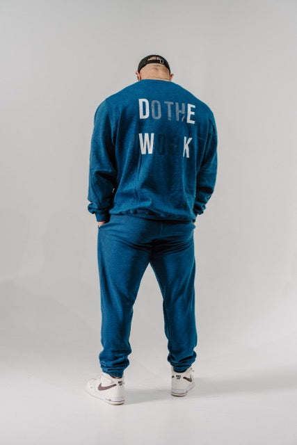 Do The Work Sweater in Acid Wash Blue